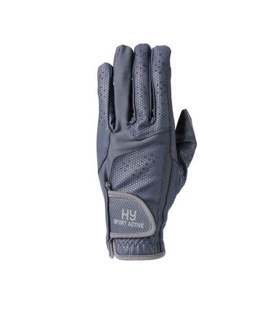 Gants D´équitation Adulte Bleu Marine Gris Foncé Hy