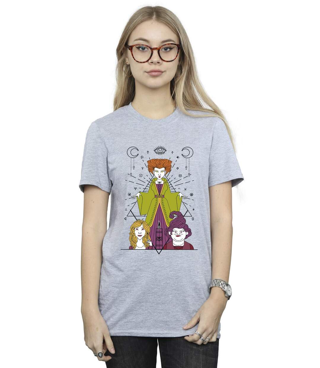 Disney Femme/Les femmes - T-shirt boyfriend en coton Hocus Pocus Candle (Gris sportif) - UTBI20319-2
