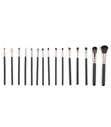 Trousse à Maquillage 15 Pinceaux 23cm Noir