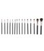 Trousse à Maquillage 15 Pinceaux 23cm Noir-1