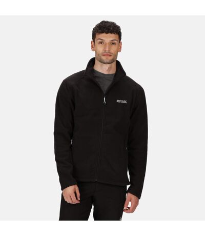 Regatta Great Outdoors Mens Hedman II Two Tone Full Zip Fleece Jacket (Black/Black) - UTRG1398