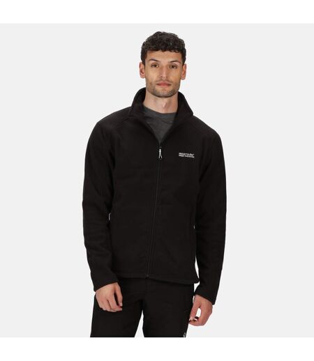 Regatta Great Outdoors Mens Hedman II Two Tone Full Zip Fleece Jacket (Black/Black) - UTRG1398