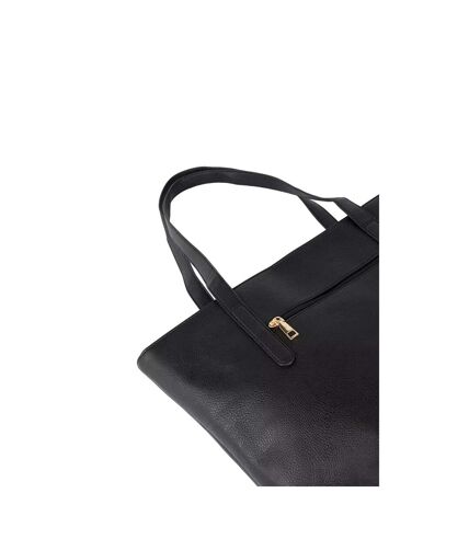 Womens/ladies trish stitched tote bag one size black Dorothy Perkins