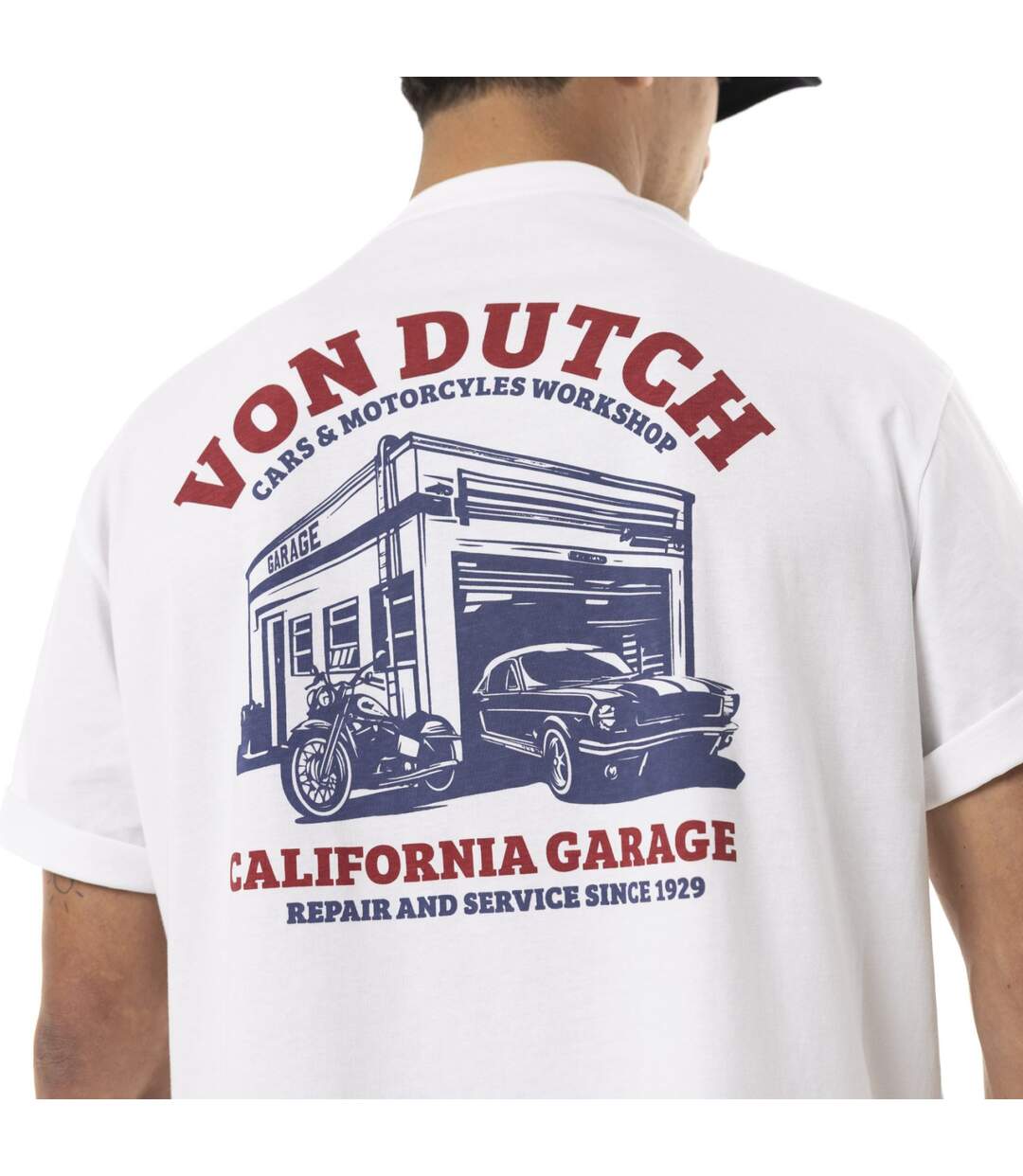 T-shirt homme relax fit en jersey print poitrine & dos Repar Vondutch-2