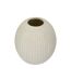 Vase Design Rainuré Icicle 38cm Crème-2