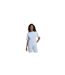 T-shirt Motif/style 3 Rayures Essentials Femme Bleu Pâle Adidas-1