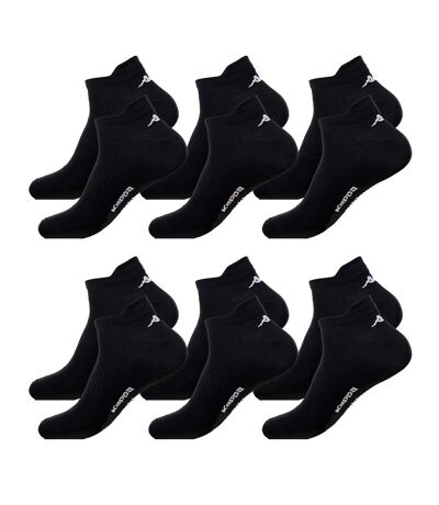 Chaussettes homme KAPPA Socquettes Tiges courtes Pack de 6 Paires Noires Fitness Respirantes