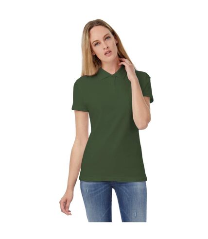 B&C Womens/Ladies ID.001 Plain Short Sleeve Polo Shirt (Bottle Green) - UTRW3525