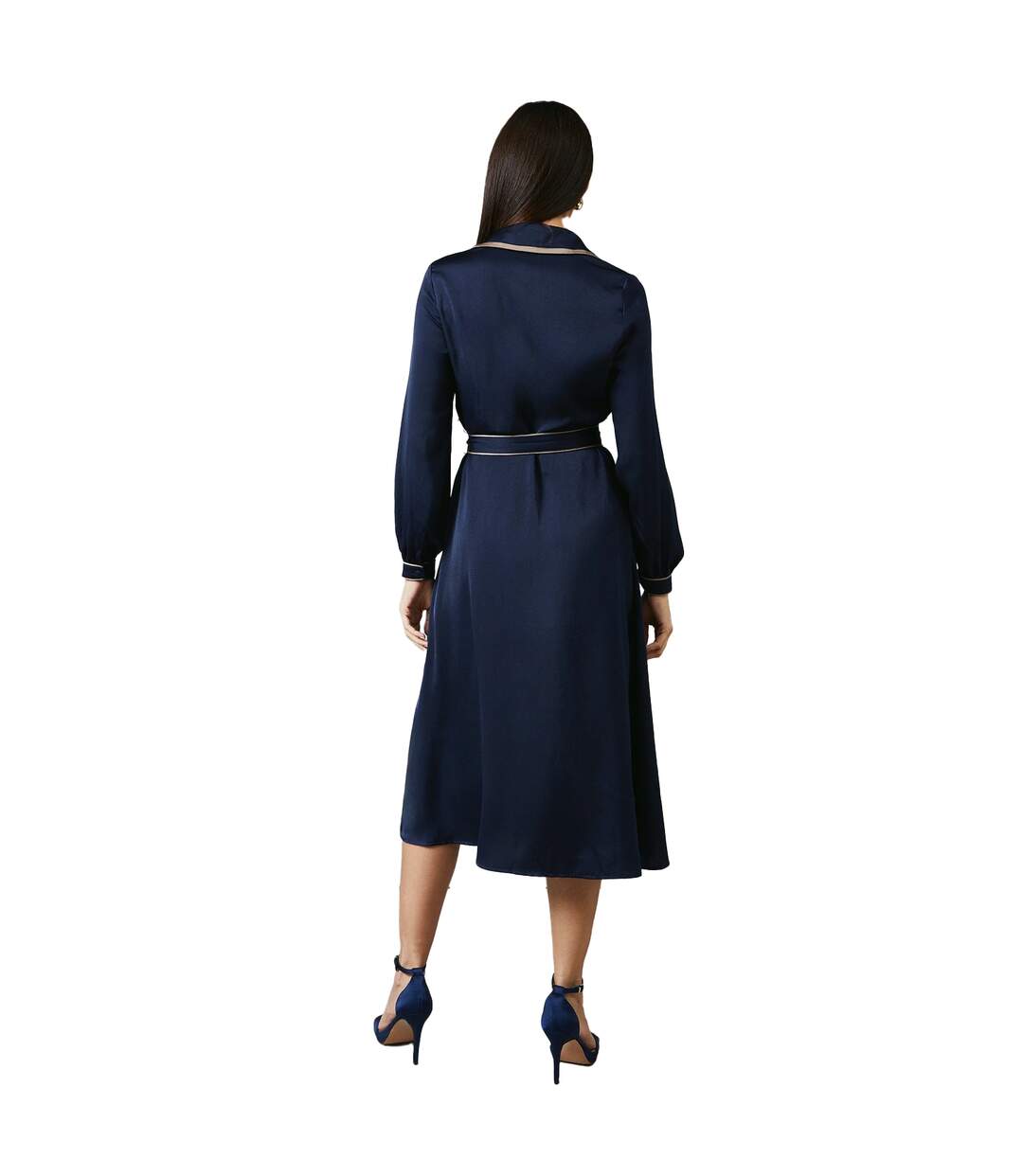 Robe mi-longue femme bleu marine Principles