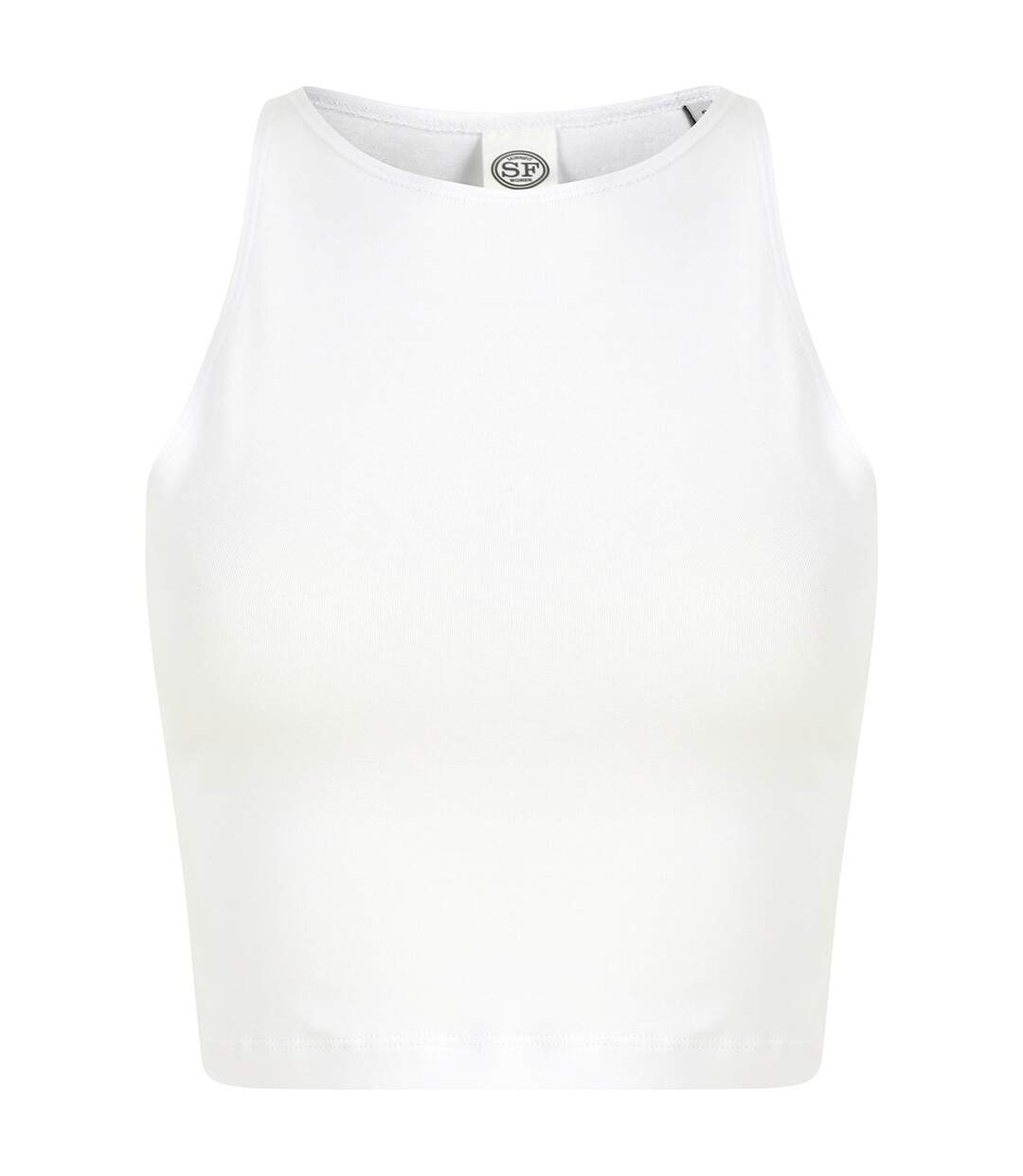 SF Womens/Ladies Crop Top (White) - UTRW7949-1