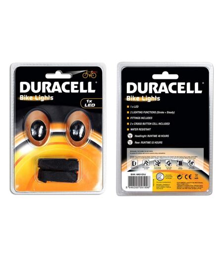 Ensemble Éclairage De Vélo Taille Unique Noir Duracell