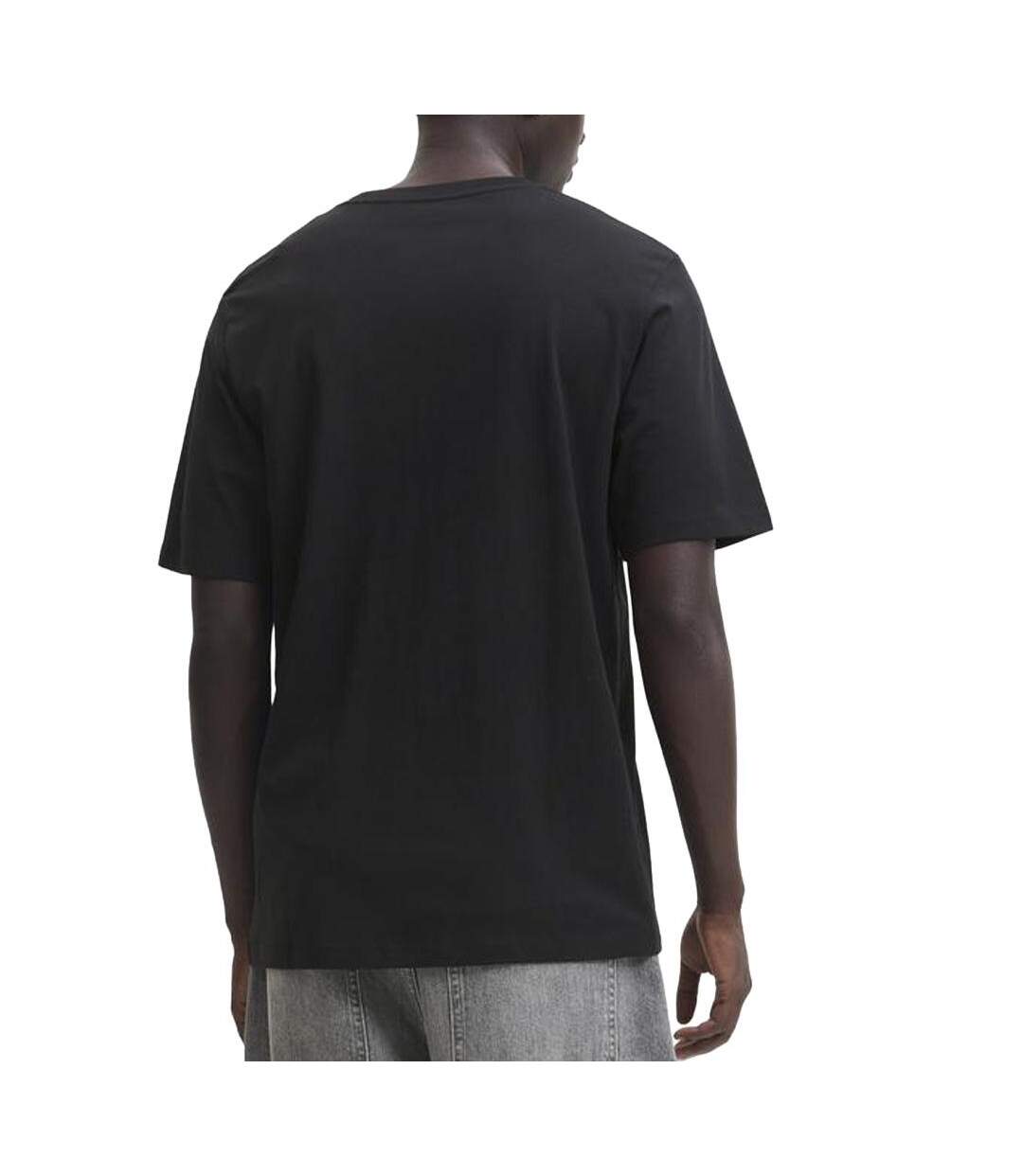 T-Shirt noir homme jack & jones montauk-2