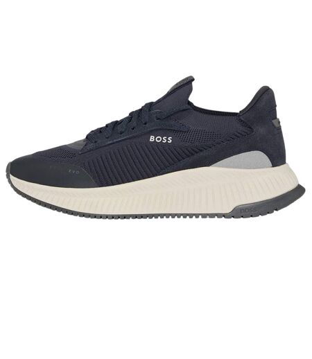 Mens Ttnm Evo Suede Trainers Navy Boss