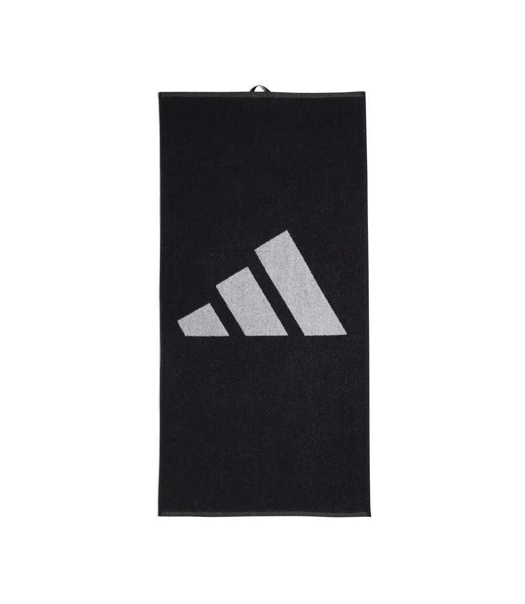 Serviette noire/blanche homme adidas 3bar towel smal-1