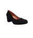 Womens/ladies melrose suede medium block heel court shoes black Where´s That From