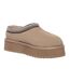 Womens/ladies Wonga Cow Suede Platform Slippers Sand EverAu-1