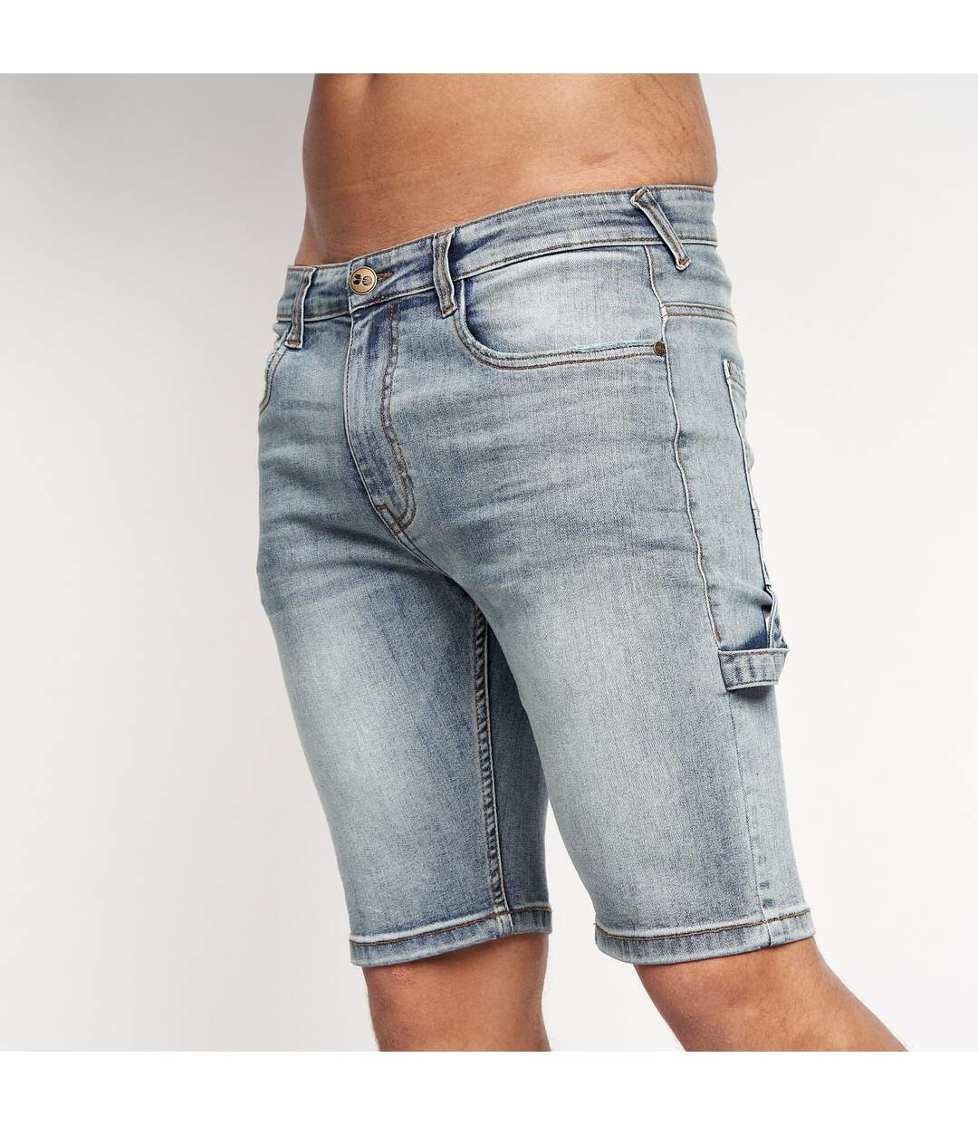 Short Carpenter Homme Vieux Bleu Délavé Crosshatch-1
