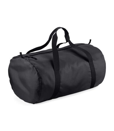 BagBase Packaway Barrel Bag/Duffel Water Resistant Travel Bag (8 Gallons) (Black/Black) (One Size) - UTRW2577