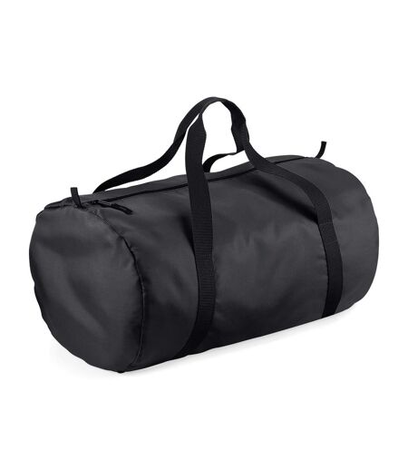 BagBase Packaway Barrel Bag/Duffel Water Resistant Travel Bag (8 Gallons) (Black/Black) (One Size)