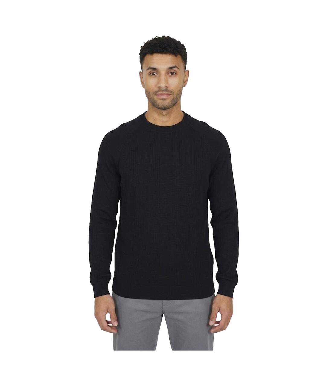 Pull Manches Longues Homme Noir Vif Brave Soul-1