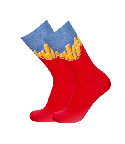 Chaussettes Rouges Homme Crazy Socks Frites