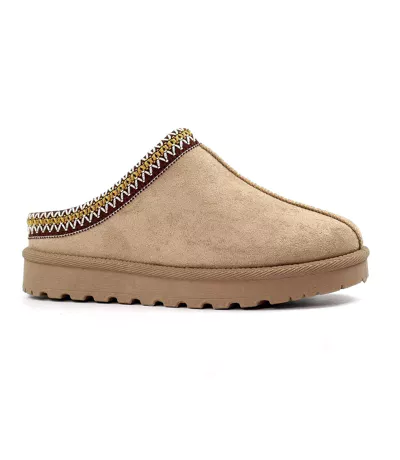 Chaussons Mules Nepal Femme Marron Clair Lunar