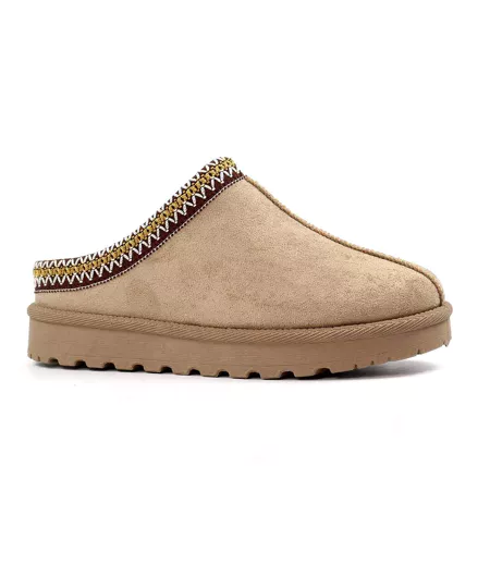 Chaussons Mules Nepal Femme Marron Clair Lunar