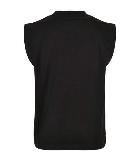 Womens/ladies Organic Padded Shoulder Tank Top Black Urban Classics
