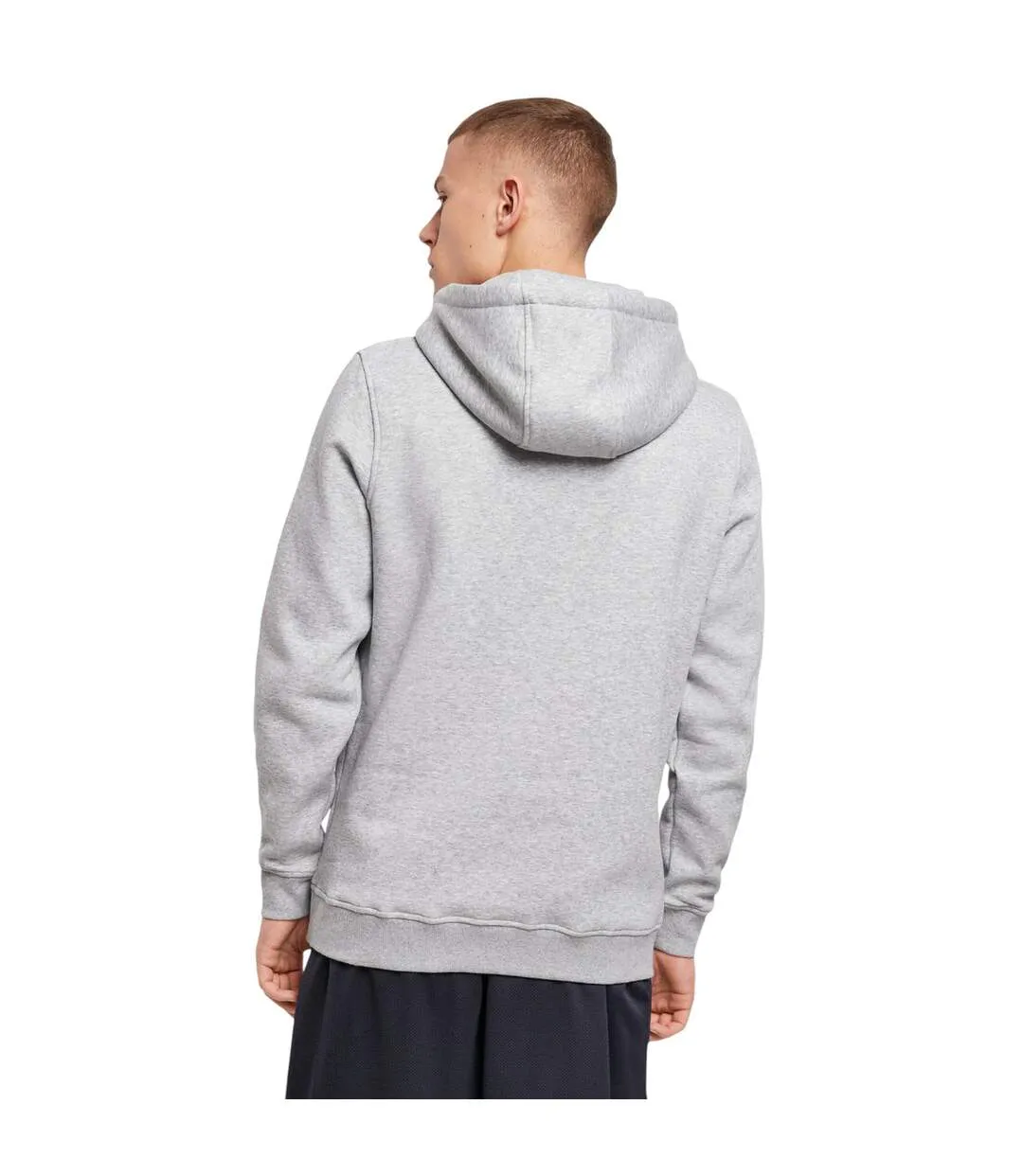 Sweat À Capuche Homme Gris Chiné Build Your Brand-3