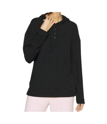 Sweat À Capuche Motif/style Uni Femme Noir Calvin Klein