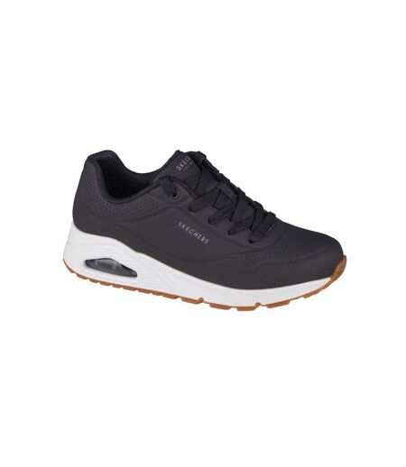 Baskets Uno Stand On Air Femme Noir Blanc Skechers
