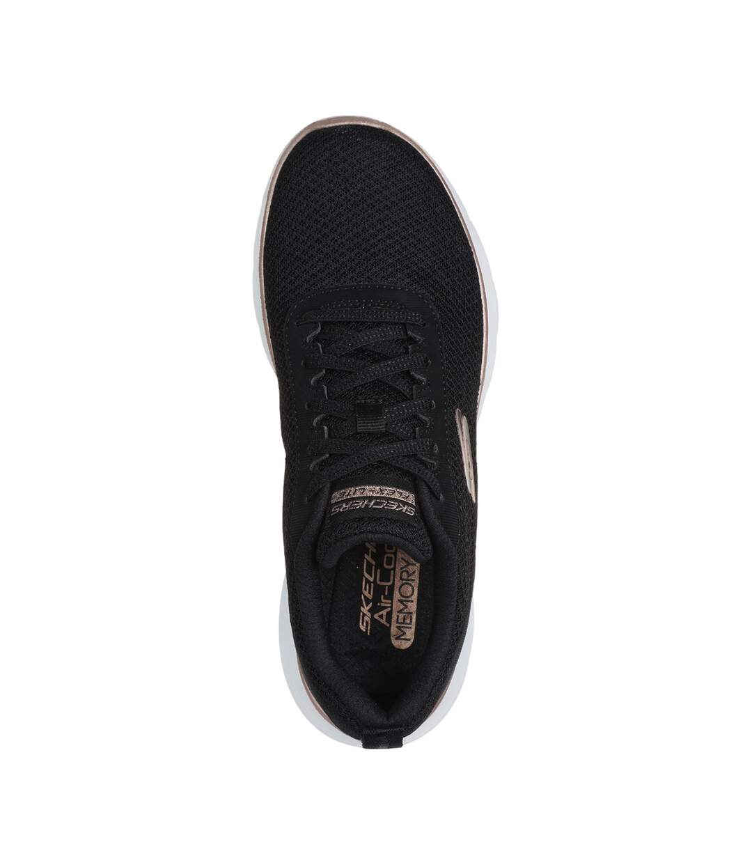 Womens/ladies flex appeal 5.0 uptake contrast trainers black/rose gold Skechers-3