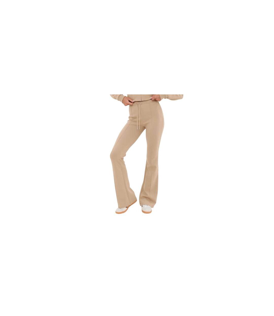Pantalon De Jogging Motif/style Évasé Femme Taupe I Saw It First-1