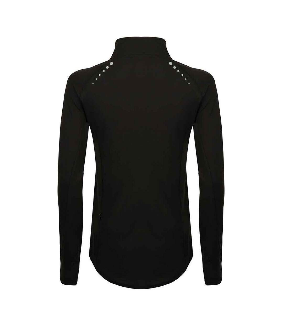 Womens/ladies performance quarter zip long-sleeved top black Tombo-2