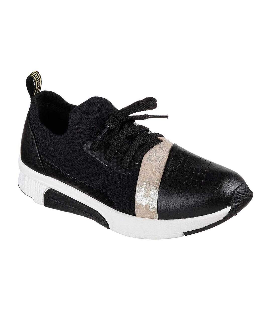 Baskets Modern Jogg Femme Noir Jaune Or Skechers-1