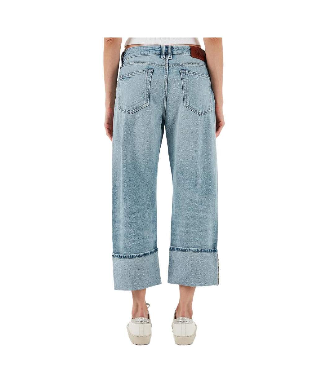 Jean loose bleu femme calvin klein jeans relaxed-2