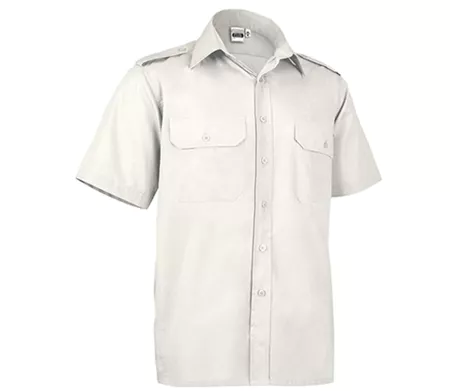 Chemise manches courtes - Homme - VIGILANT MC - blanc ivoire