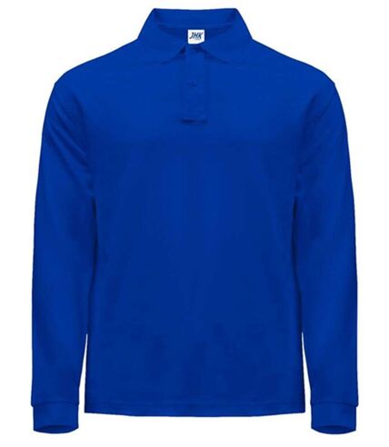 Polo manches longues - Homme - JK215 - bleu roi