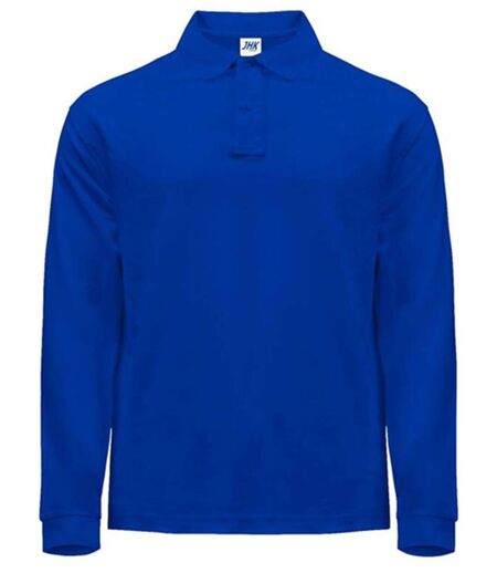 Polo manches longues - Homme - JK215 - bleu roi