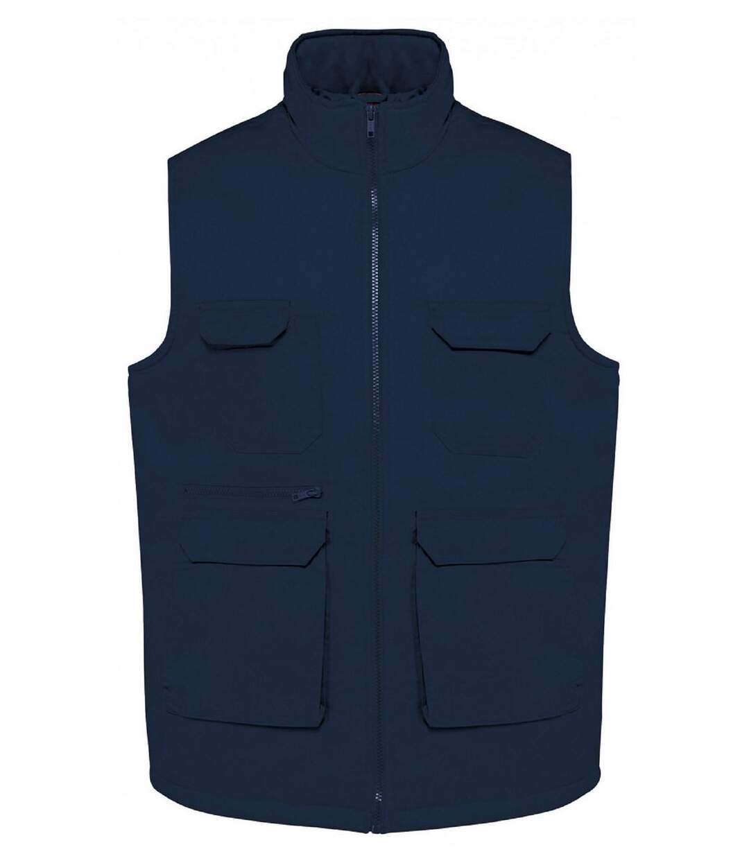 Gilet multipoches rembourré sans manches - Unisexe - WK607 - bleu marine