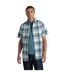 Chemise Manches Courtes Motif/style À Carreaux Hila Homme Bleu Sarcelle À Carreaux Craghoppers-1