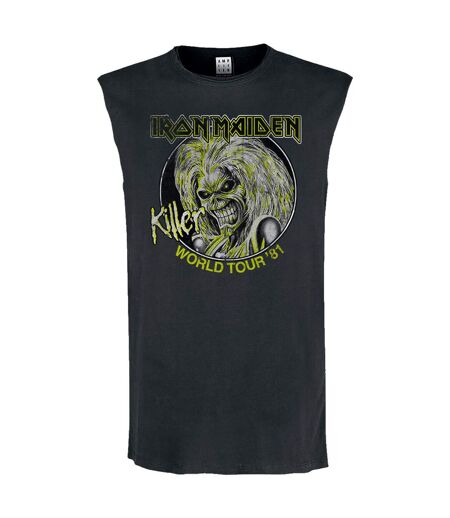 Mens killer tour 81 iron maiden sleeveless tank top charcoal Amplified