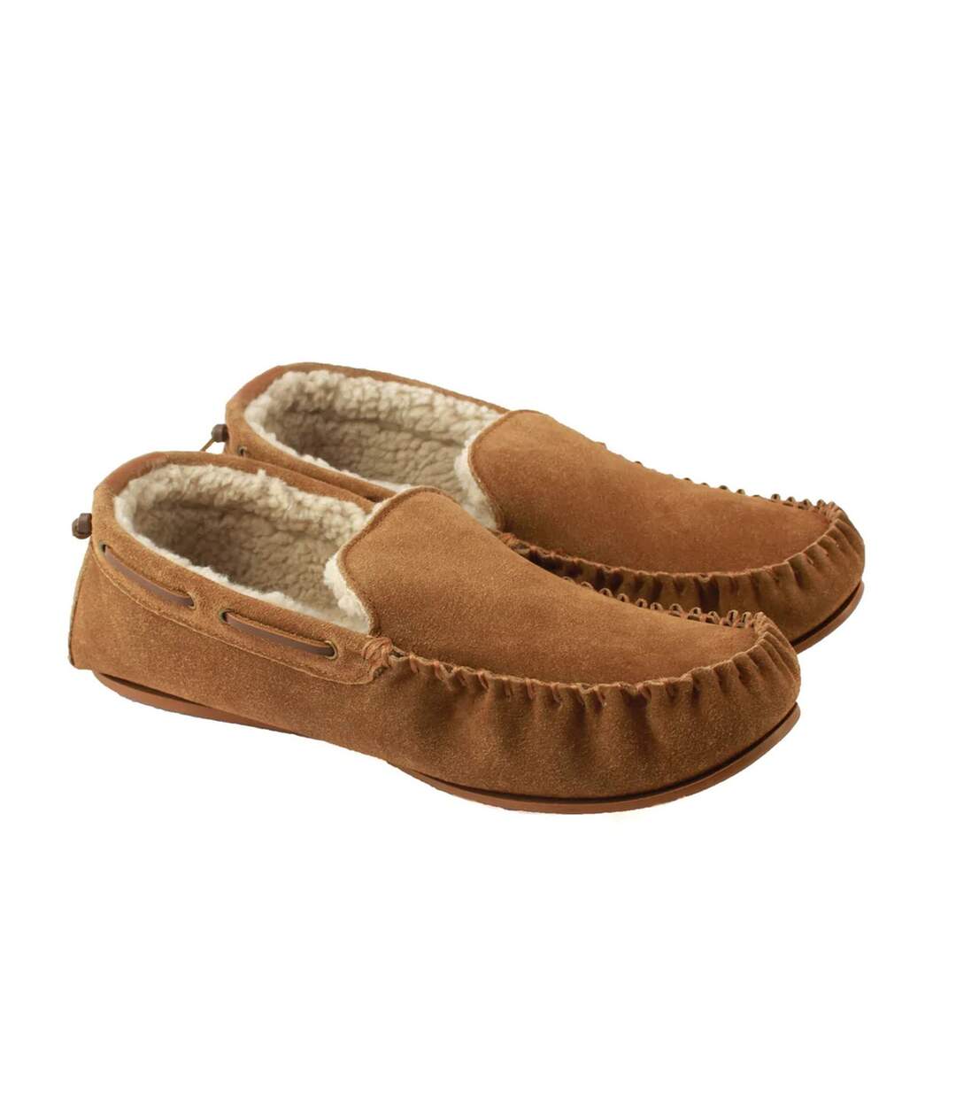 Mens owen berber suede moccasins chestnut Eastern Counties Leather-1