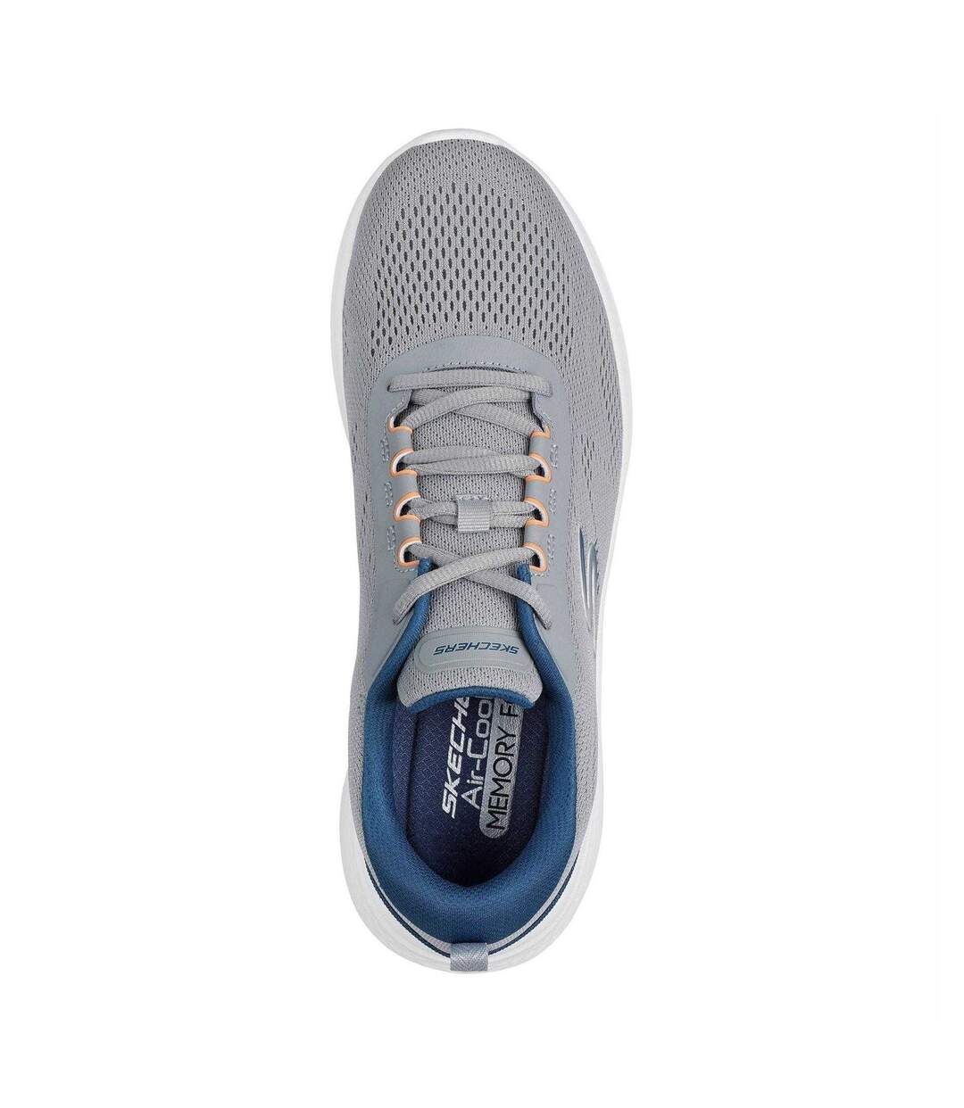 Mens Go Run Consistent Mesh Low Trainers Grey Blue Skechers-3