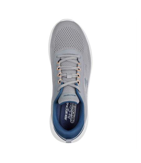 Mens Go Run Consistent Mesh Low Trainers Grey Blue Skechers