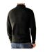 Pull À Col Zippé En Laine D'agneau Pour Hommes Noir WoolOvers-2