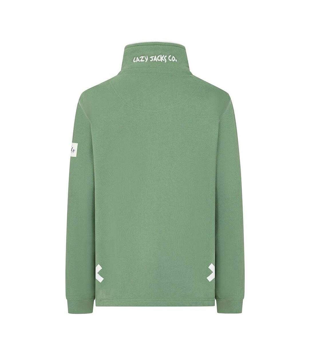 Womens/ladies Quarter Zip Sweatshirt Samphire Lazy Jacks-2