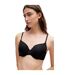 Womens/ladies V Neck Spaghetti Strap Sports Bra Black Boss-4