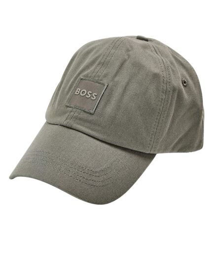 Mens Cotton Baseball Cap Green Boss