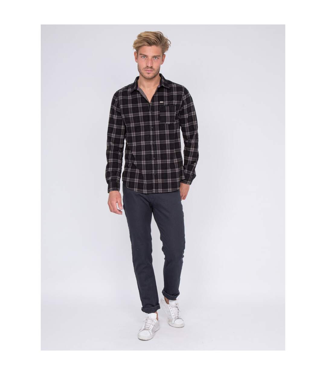 Chemise manches longues carreaux TUBAUTO-4